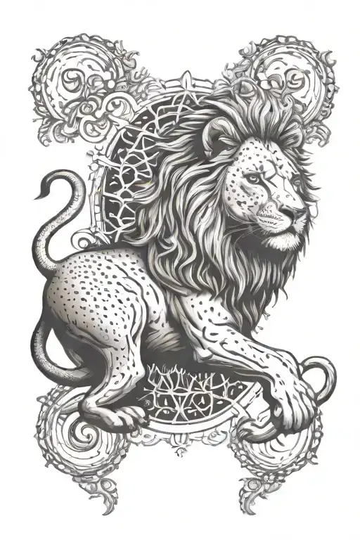 Lion Halved With Libra