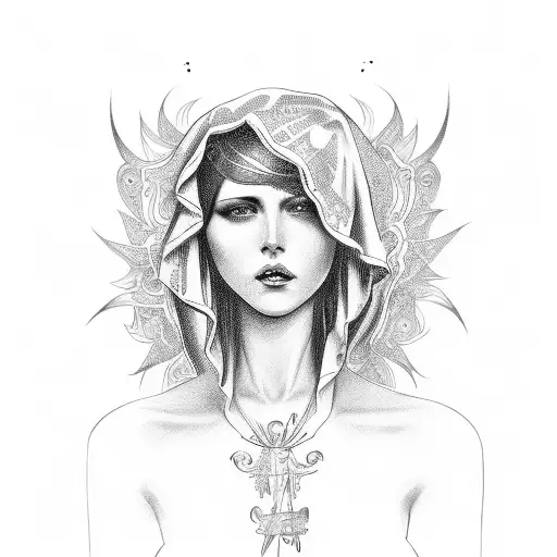 Holy Mary With A Model Face