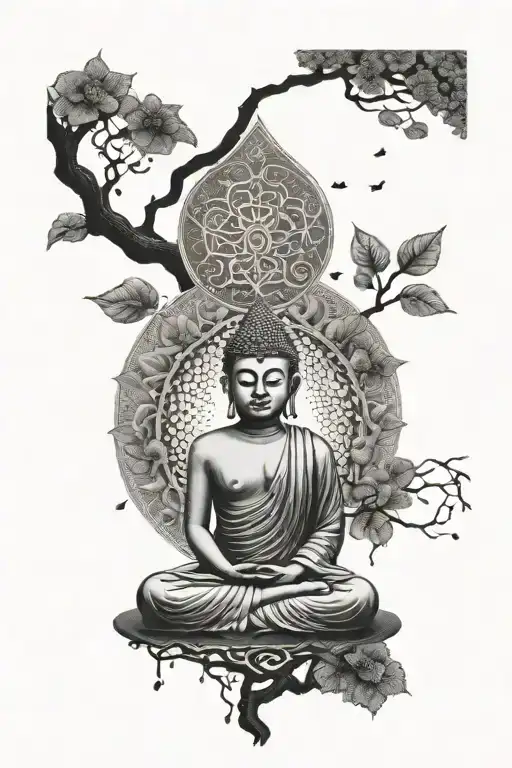 Buddha Meditating Peace Music Boddhi Tree