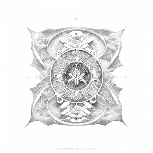 A Sacred Christian Symbol Formed By The Merging Waves Of Hawaii And The Desert Of New Mexico