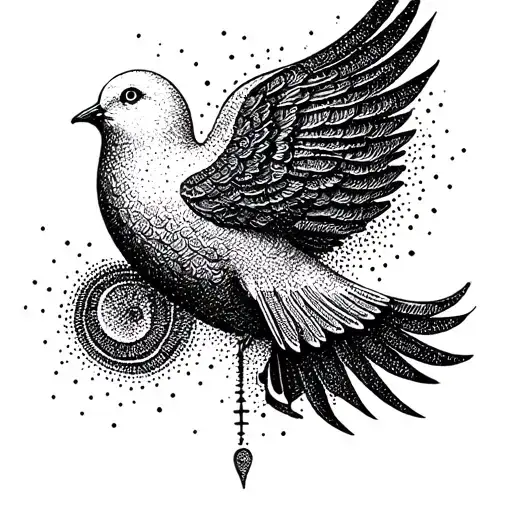 Semicolon Incorporated Dove Representing Suicide Survivor