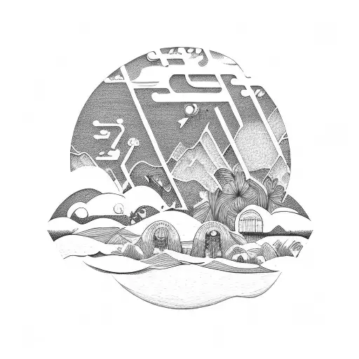 Landscape Beach Town