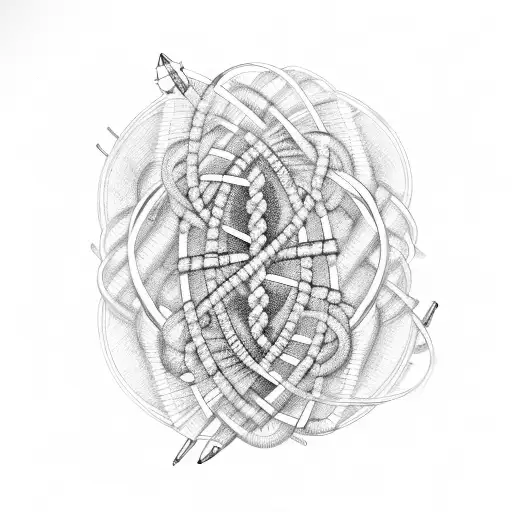 A Golden Dna Helix Intertwined With Medical Instruments