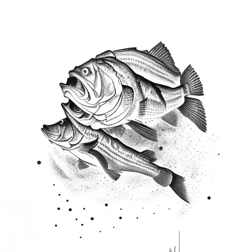 A Fierce Largemouth Bass Leaping Out Of The Water