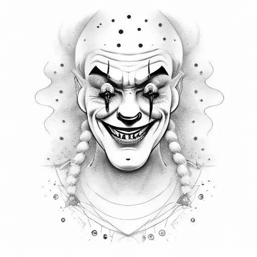 Clown Face Smiling Evil