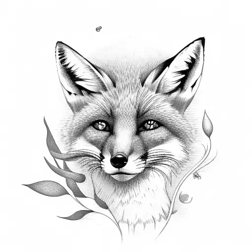 Fox With Jasmine Flowers