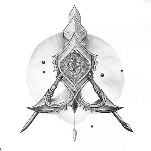 Bow And Arrow Tatto On Fore Arm