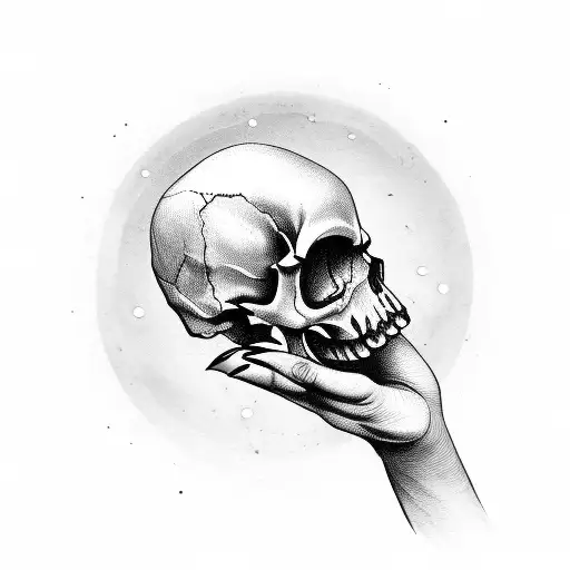 Skull Hand With Candel