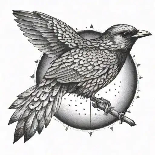 Bird Looking Through Telescoop