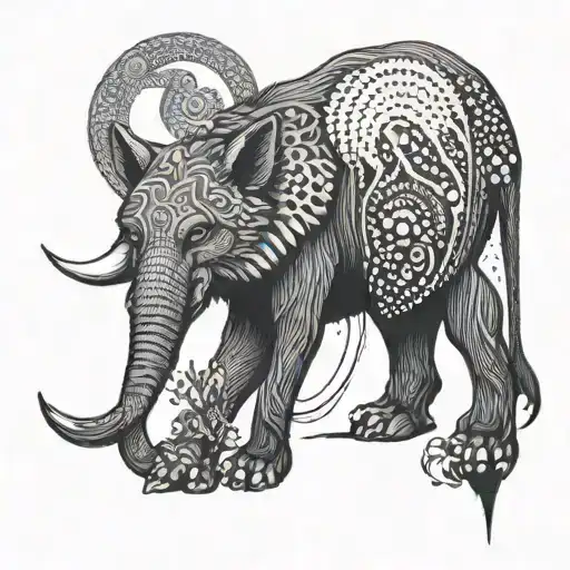 Wolf And Elephant