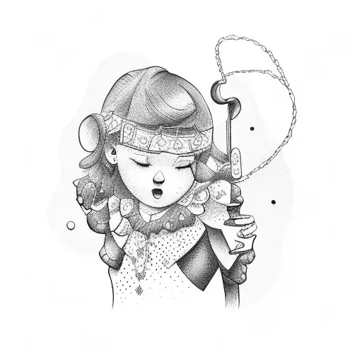 Grandma And Girl In The Swing