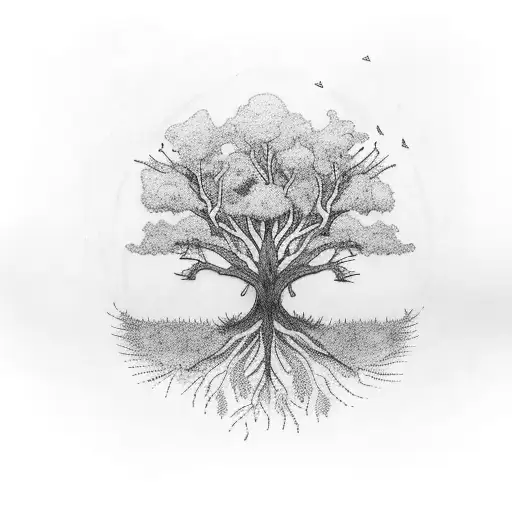 A Tree With Branches Representing Each Family Member