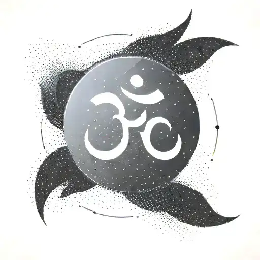 A Minimalist And Modern Interpretation Of The Om Symbol With Clean Lines And Negative Space