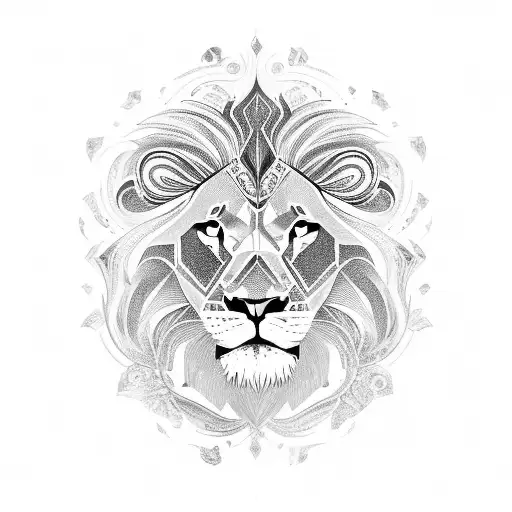 An Intricately Designed Lion's Head With The Name Kian Incorporated In A Creative Way
