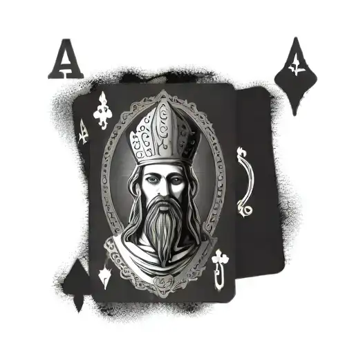 A Deck Of Cards With Religious Icons As The Face Cards
