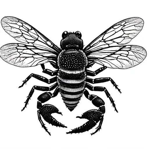 Salamander Bee Scorpion Together