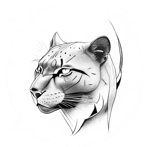 A Black Panther Animal In The Matrix