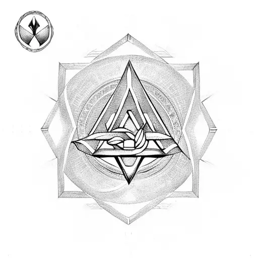 Valknut Symbol Lotus Flower Prime