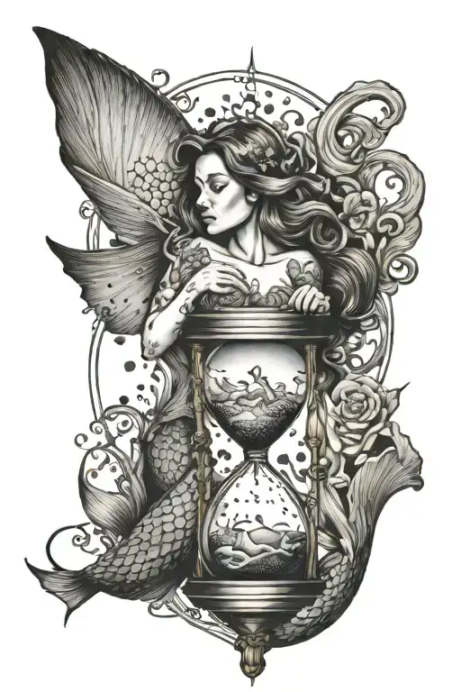 Mermaid Saves Man Inside Hourglass