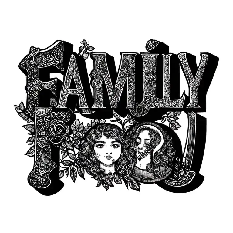 Family With The Integrated Letters