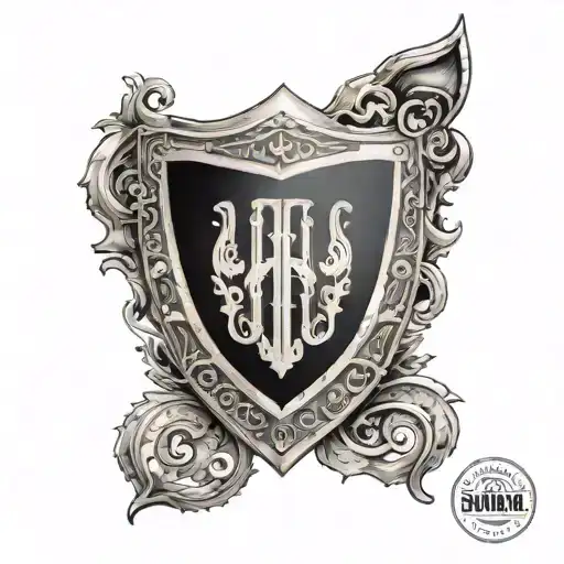 An Intricate Design Of A Shield With The Word 'Humble' Incorporated
