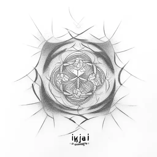 Ikigai Word Written With Leaf Design