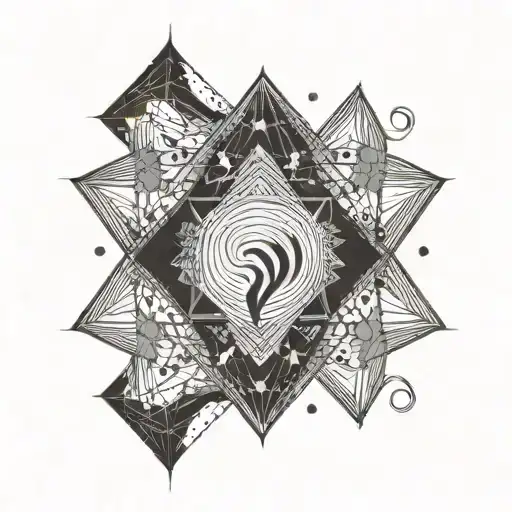 Geometric Patterns Forming The Shape Of The Aquarius Symbol For A Modern And Minimalist