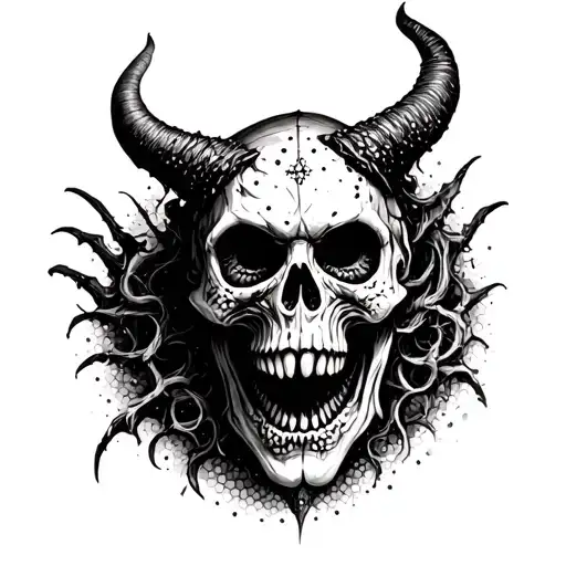 Scary Demon Skull