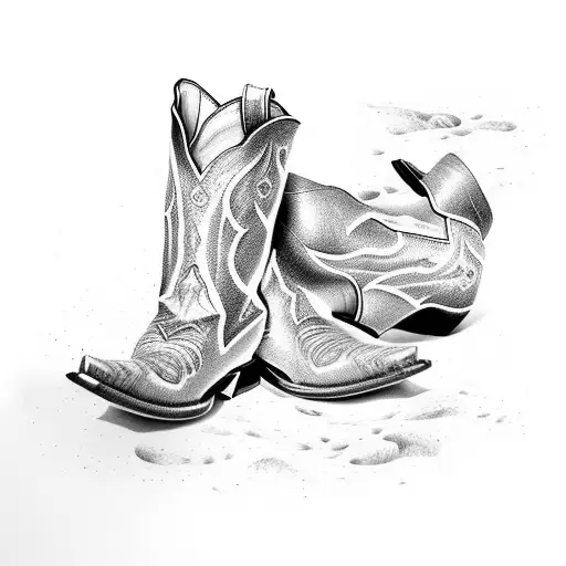 Cowboy Boots With Wave