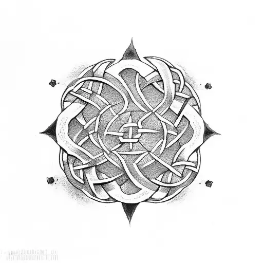 Triskelion With Celtic Knots