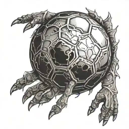 A Soccer Ball Made Out Of Zombie Hands