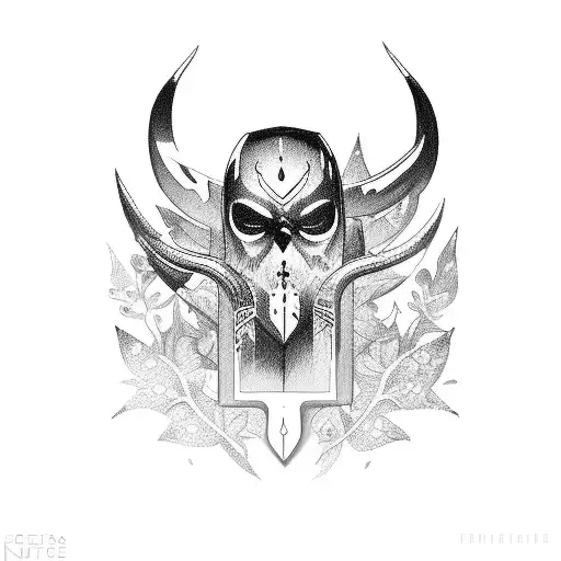 Dagger With Northern Buckler Fern