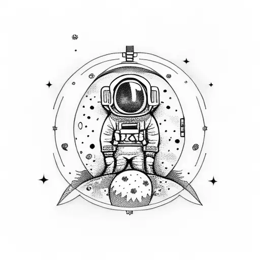 Astronaut In Hourglass