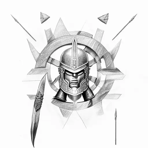 Spartan With Olive Branches