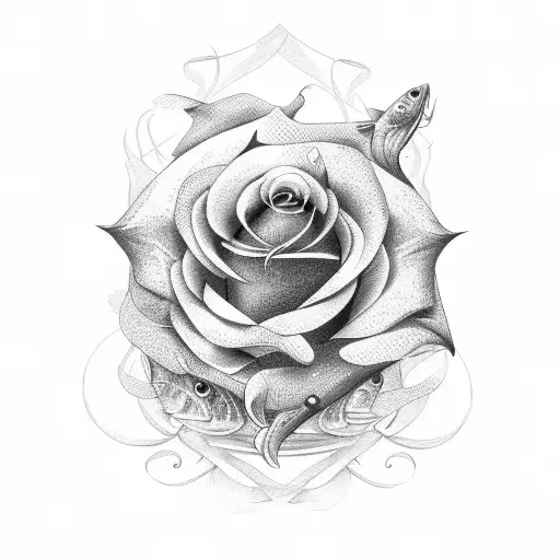 Rose With Fish