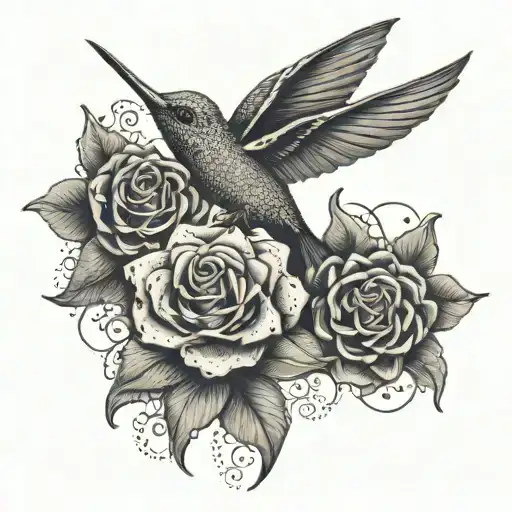 Celtic Saying Flowers And Hummingbird