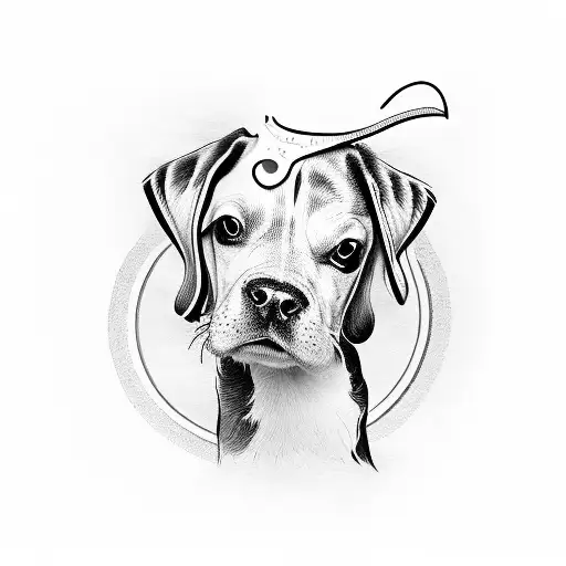 Calf Tattoo With Travel And Beagle Significance