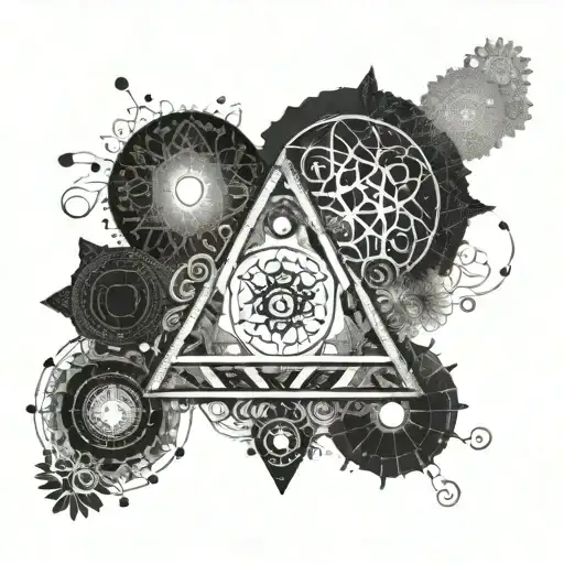 An Abstract Representation Of The Seven Chakras Interwoven With Musical Symbols