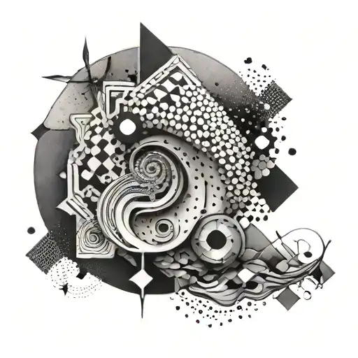 A Tattoo Representing The Struggles Of Depression Through Abstract Art