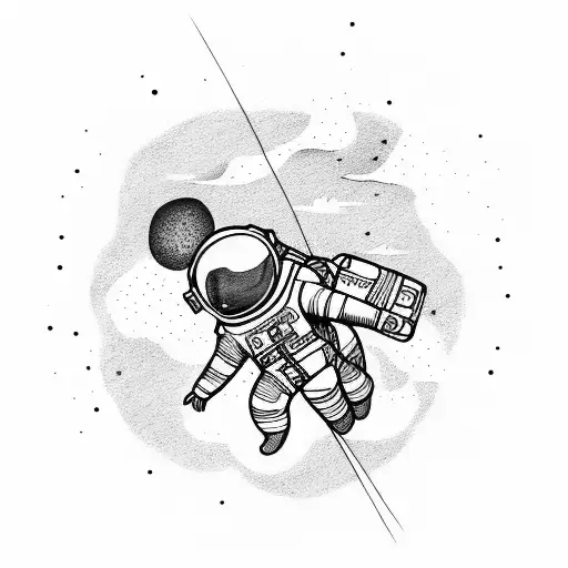 Astronaut Falling In Space