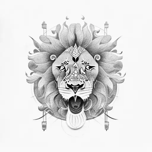 Jagannath With Lion