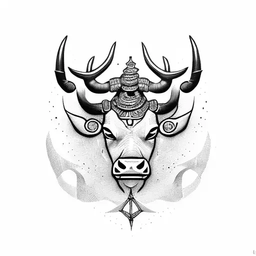 Black Bull On The Forearm