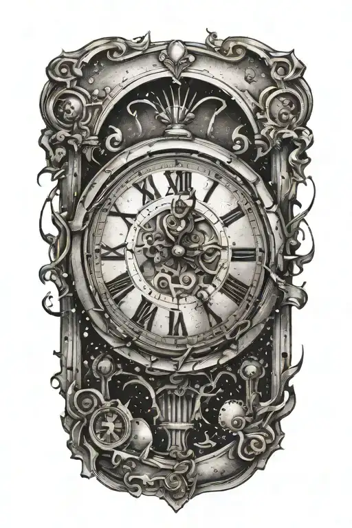 Broken Clock With Time Running Away