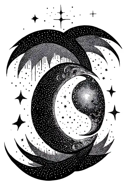 Enzo Circle With Moon And Stars