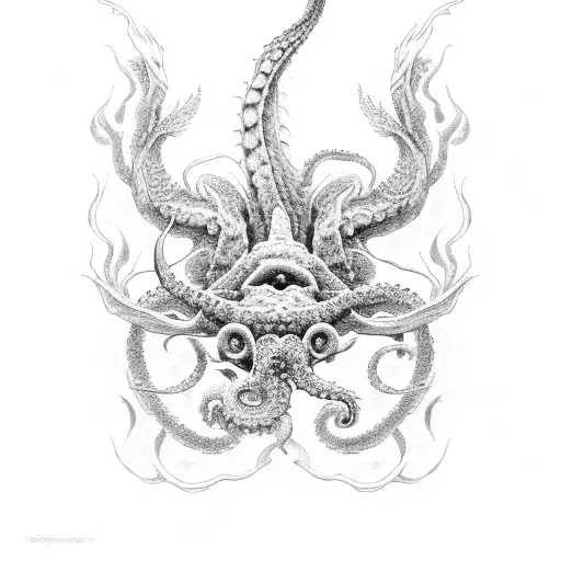 Kraken Dragon Dad And Daughter