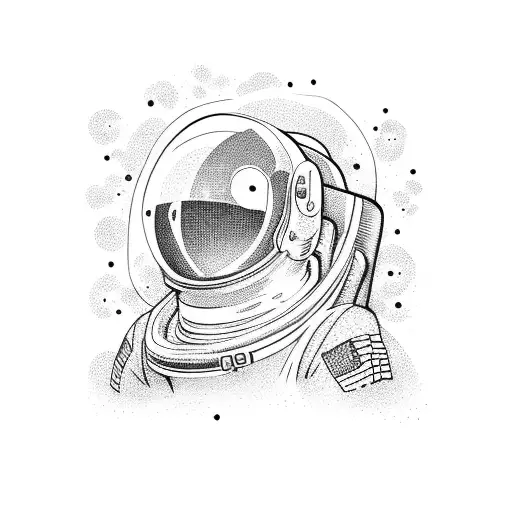 Astronaut Dot And Lines