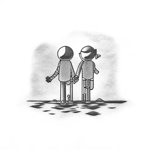 Dad And Son Stick Figure