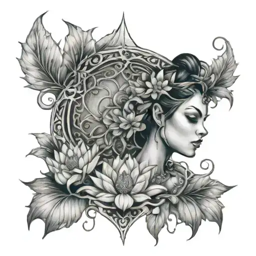 Fairymaker Creating A Mystical Lotus Flower Shield For A Gothic Warrior Woman