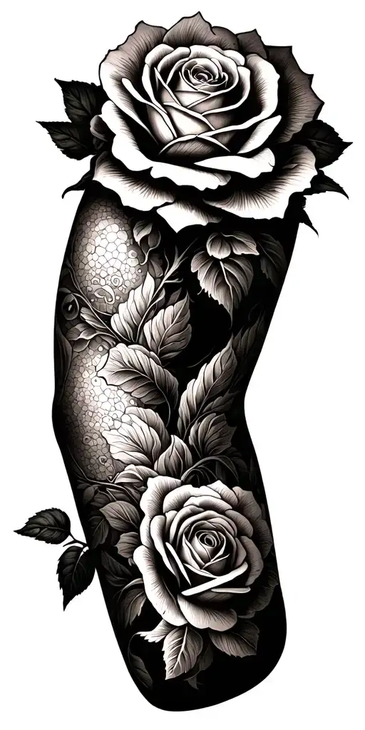 Roses Wrapped Around Arm
