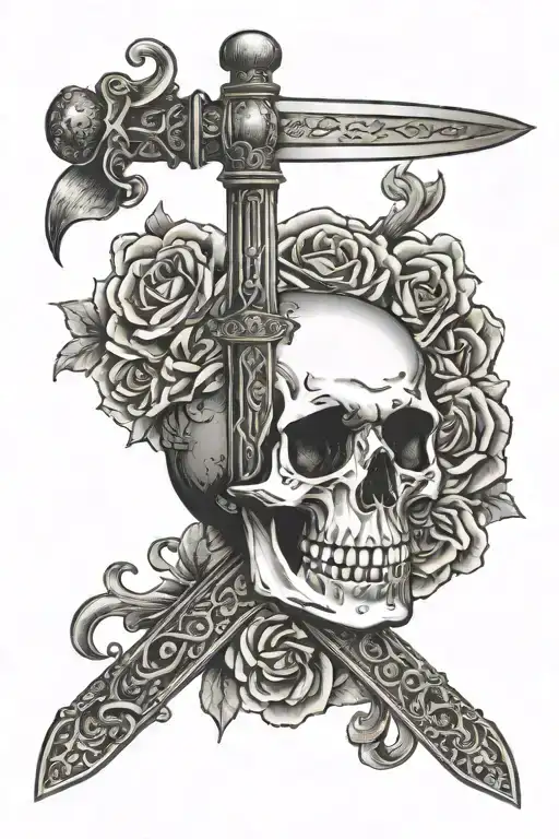 A Sword With The Phrase Momento Mori On The Blade Or Handle